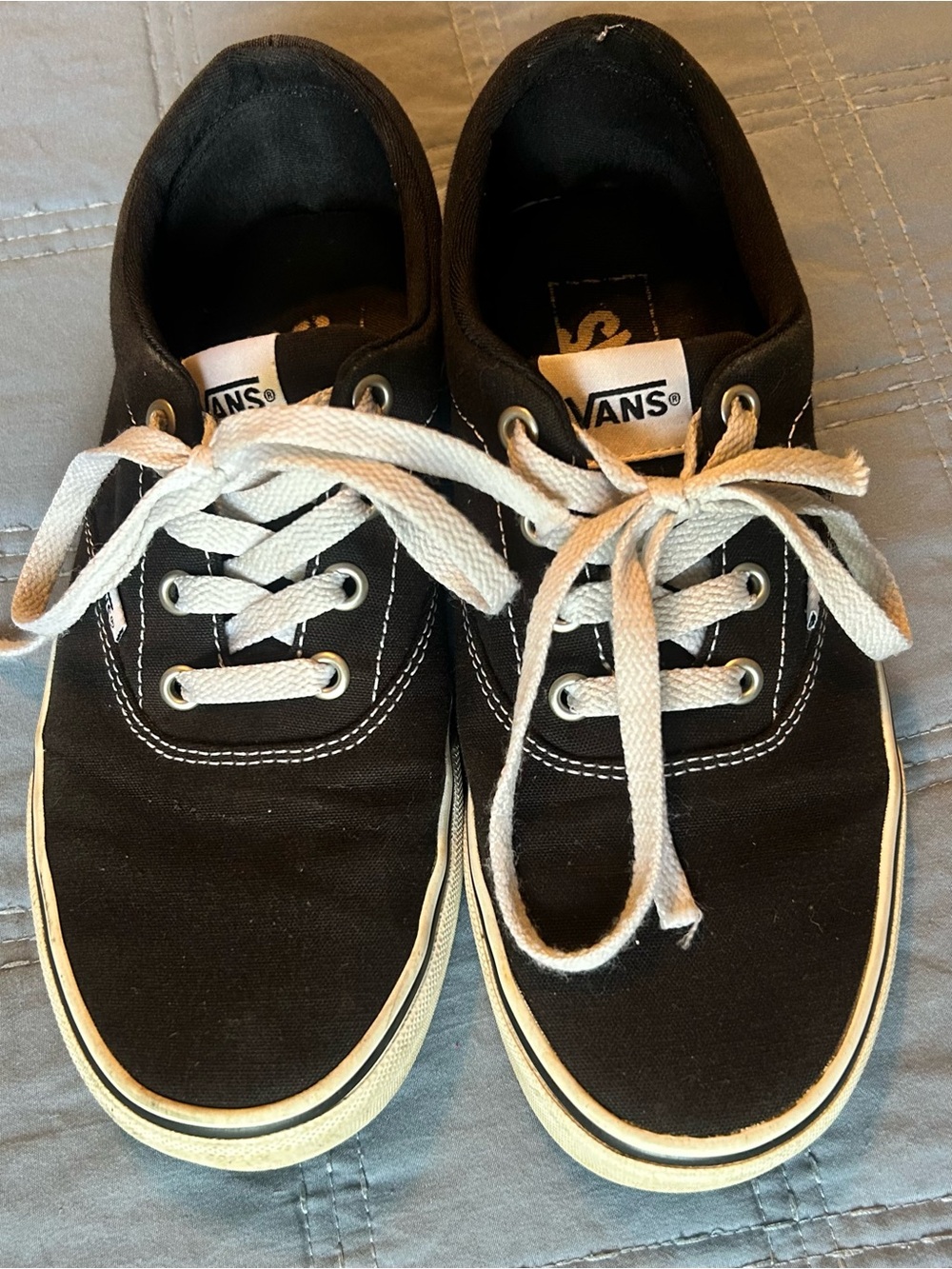 Women’s Vans Black Canvas Lace-Up Sneakers